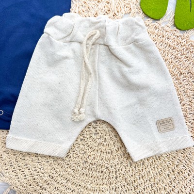 Conj body Safari Baby Marinho e Short Areia 